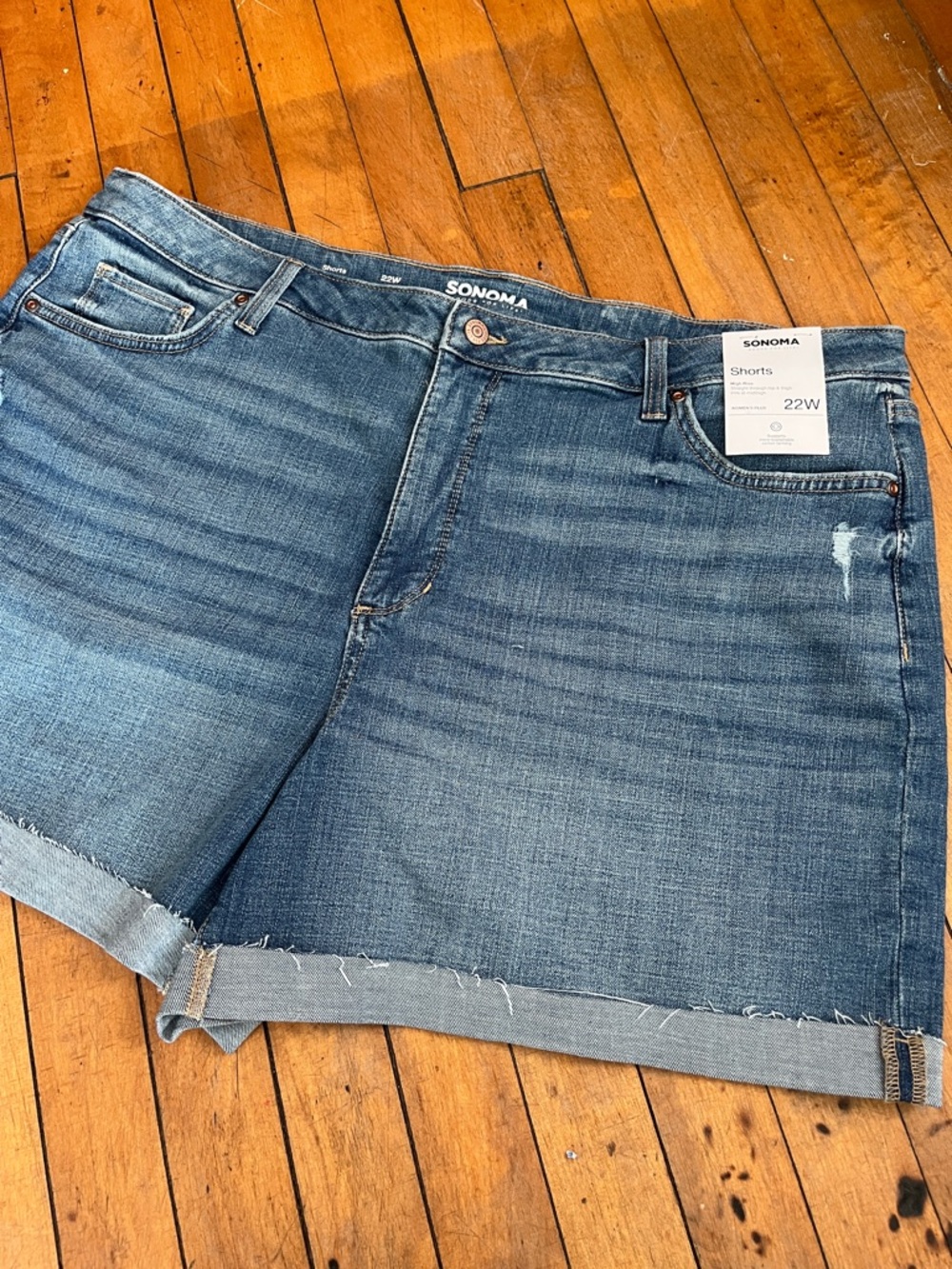 Sonoma Raw Hem Blue Denim Shorts
